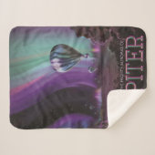 Jupiter Reizen door Hete Luchtballon Bighty Aurora Sherpa Deken (Voorkant (horizontaal))