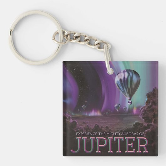 Jupiter Reizen door Hete Luchtballon Bighty Aurora Sleutelhanger (Voorkant)