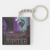 Jupiter Reizen door Hete Luchtballon Bighty Aurora Sleutelhanger (Achterkant)