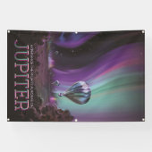 Jupiter Reizen door Hete Luchtballon Bighty Aurora Spandoek (Horizontaal)