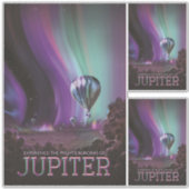 Jupiter Reizen door Hete Luchtballon Bighty Aurora Sticker (Voorkant)