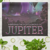 Jupiter Reizen door Hete Luchtballon Bighty Aurora Theedoek (Gevouwen)