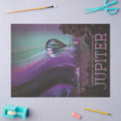 Jupiter Reizen door Hete Luchtballon Bighty Aurora Tissuepapier (Craft)