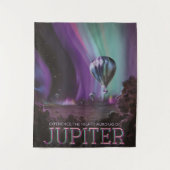 Jupiter Reizen door Hete Luchtballon Bighty Aurora Wandkleed (Voorkant)