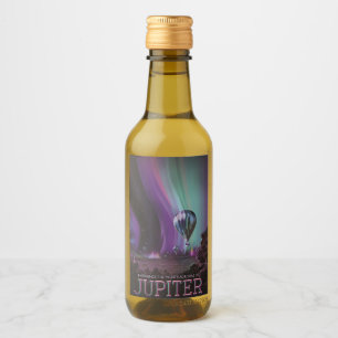 Jupiter Reizen door Hete Luchtballon Bighty Aurora Wijn Etiket