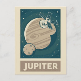 Jupiter Retro Galaxy Satellite Briefkaart