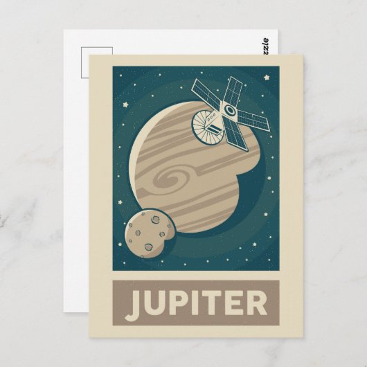 Jupiter Retro Galaxy Satellite Briefkaart (Voorkant / Achterkant)