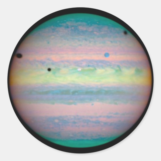 Jupiter Ronde Sticker (Voorkant)