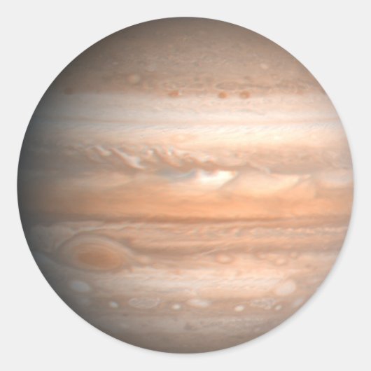 Jupiter Ronde Sticker (Voorkant)