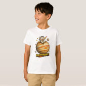 Jupiter verkennen in stijl t-shirt (Voorkant volledig)