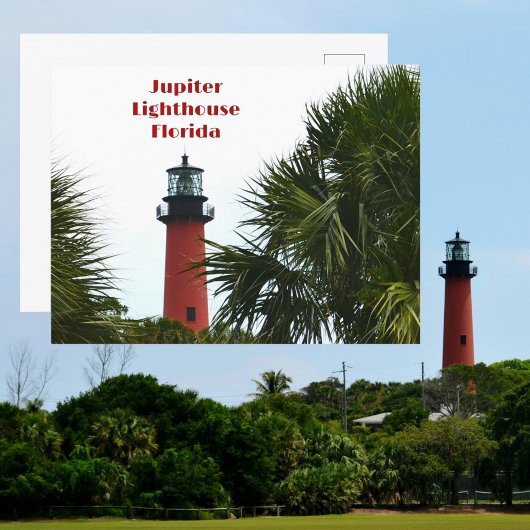 Jupiter Vuurtoren Florida Fotografisch Briefkaart