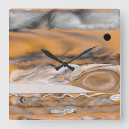 Jupiter Wall Clock Vierkante Klok