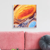 Jupiter's Great Red Spot - NASA Voyager Foto Canvas Afdruk (Insitu (Woonkamer))
