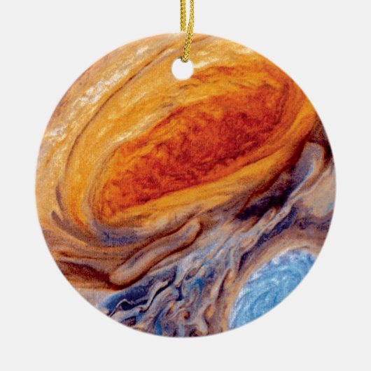 Jupiter's Great Red Spot - NASA Voyager Foto Keramisch Ornament (Voorkant)