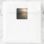 Jupiter's Great Red Spot van Junocam (2017) Vierkante Sticker (Tas)