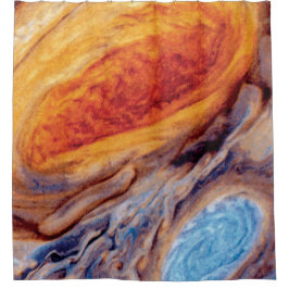 Jupiter's Grote Rode Vlek - NASA Voyager-foto Douchegordijn