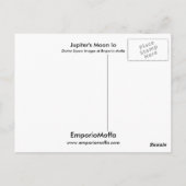 Jupiter's maan Io Briefkaart (Achterkant)