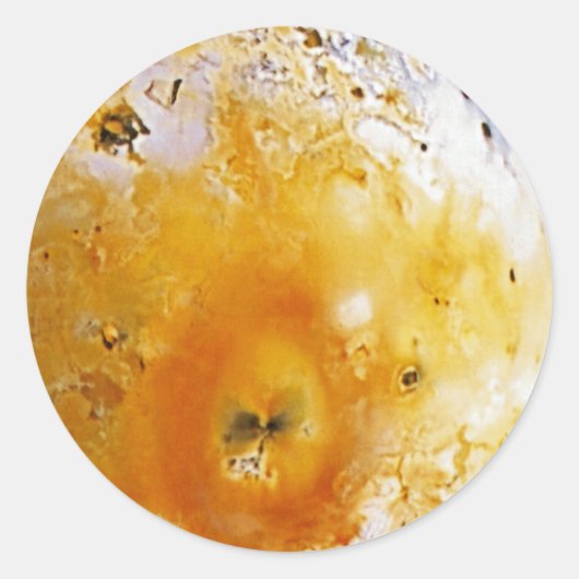 Jupiter's maan Io Ronde Sticker (Voorkant)