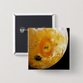 Jupiter's maan Io Vierkante Button 5,1 Cm (Voorkant /achterkant)