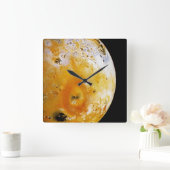 Jupiter's maan Io Vierkante Klok (Huis)