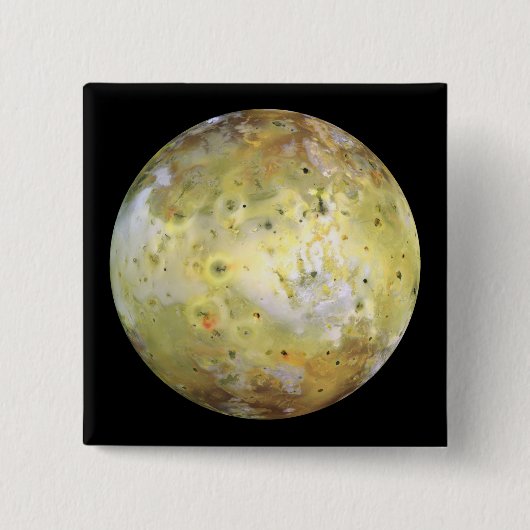 Jupiter's maan Lo Vierkante Button 5,1 Cm (Voorkant)