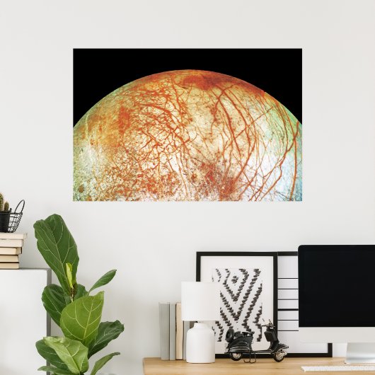 Jupiter's Moon Europa Poster (Thuiskantoor)