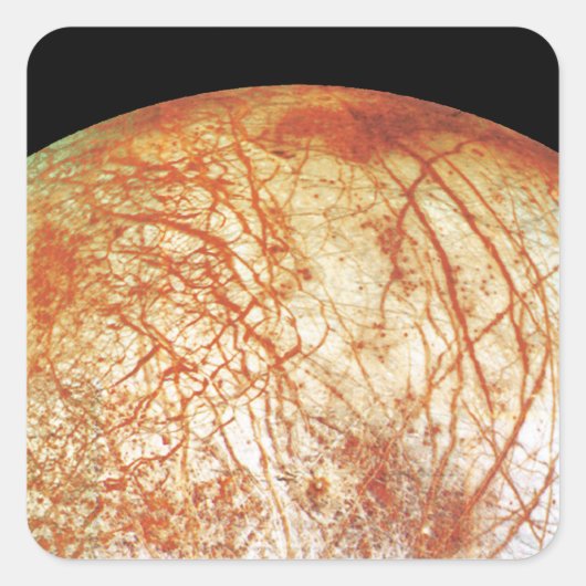 Jupiter's Moon Europa Vierkante Sticker (Voorkant)