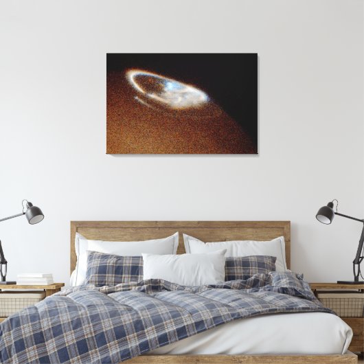 Jupiter's Noordelijke Aurora Canvas Afdruk (Insitu (Slaapkamer))
