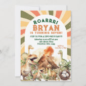  Jura Jongen Dinosaurus Vulkaan Verjaardag Kaart (Voorkant)