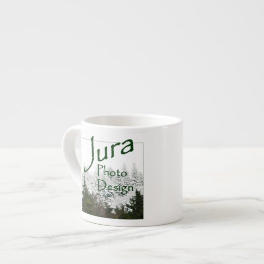 Jura Photo Design logo op espresso cup Espresso Kop (Links)