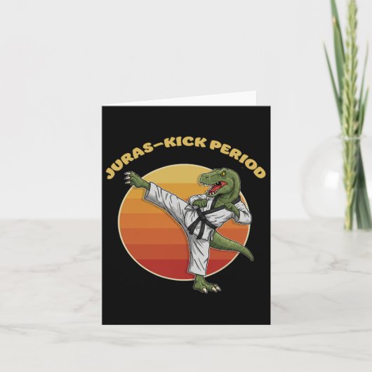 Juras-kick periode Funny Karate Martial Arts Dinos Kaart (Voorkant)