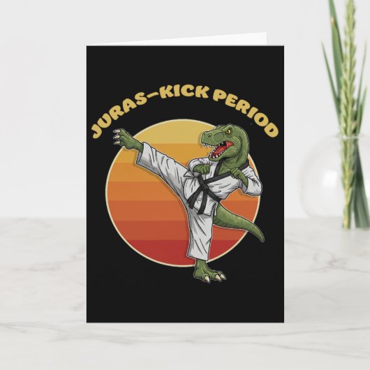 Juras-kick Periode Grappig Karate Martial Arts Din Kaart (Voorkant)