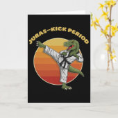 Juras-kick Periode Grappig Karate Martial Arts Din Kaart (Gele Bloem)