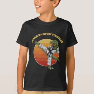 Juras-kick Periode Grappig Karate Vechtkunst Dinos T-shirt