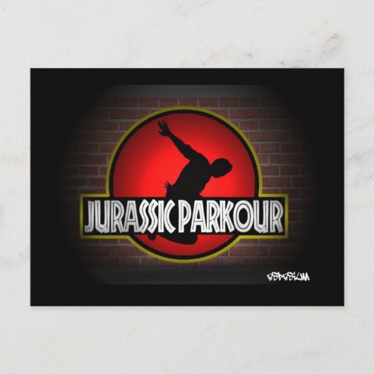 Jurassi Parkour cartolina Briefkaart (Voorkant)