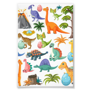 Jurassic Adventure: Dinosaurus-thema behang Foto Afdruk