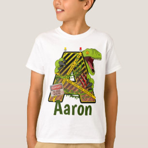 Jurassic Alphabet   Eigen naam Initiaal Letter   A T-shirt