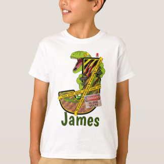 Jurassic Alphabet | Eigen naam Initiaal Letter | J T-shirt
