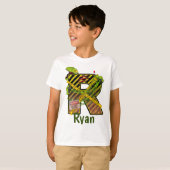 Jurassic Alphabet | Eigen naam Initiaal Letter | R T-shirt (Voorkant volledig)