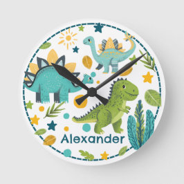 Jurassic Animal T Rex-dinosaurus Ronde Klok