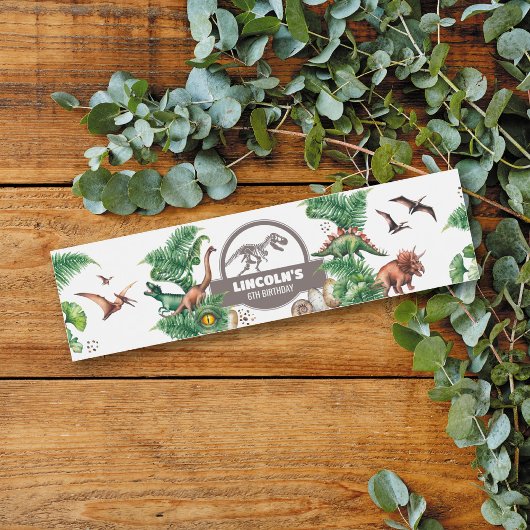 Jurassic Birthday Waterfles Etiket