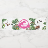 Jurassic Birthday Waterfles Etiket (Enkel label)