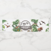 Jurassic Birthday Waterfles Etiket (Enkel label)