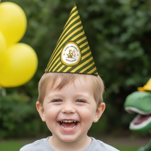 Jurassic Bouwzone Jongens Verjaardag Feesthoedjes