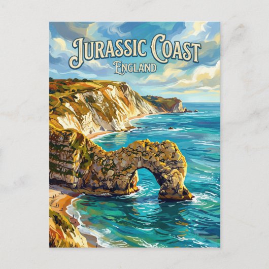 Jurassic Coast Engeland Briefkaart (Voorkant)