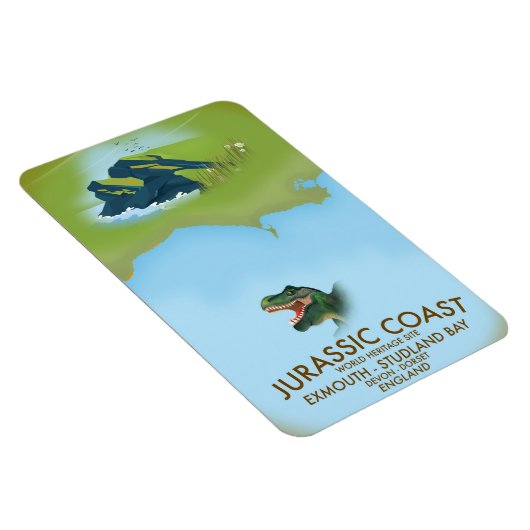 Jurassic Coast Engeland Zuidkust Reisposter Magneet (Rechterzijde)