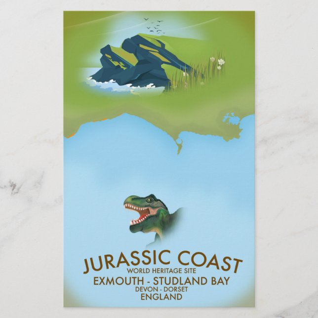 Jurassic Coast England South Coast Travel poster (Voorkant)