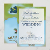 Jurassic Coast England South Coast Travel poster Kaart (Voorkant / Achterkant)