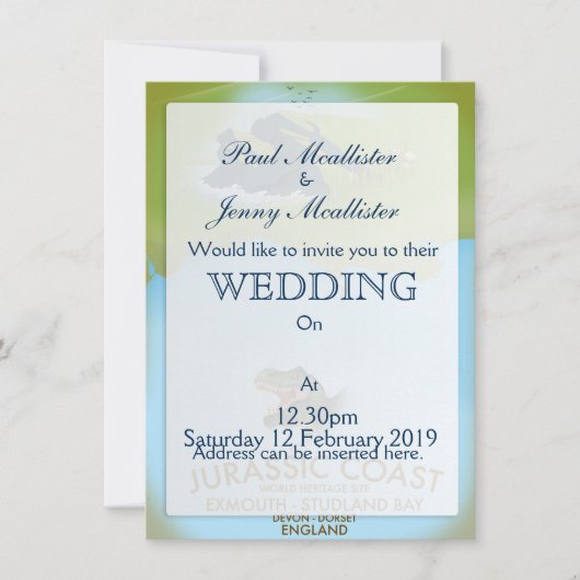 Jurassic Coast England South Coast Travel poster Kaart (Voorkant)