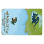 Jurassic Coast England South Coast Travel poster Magneet (Horizontaal)